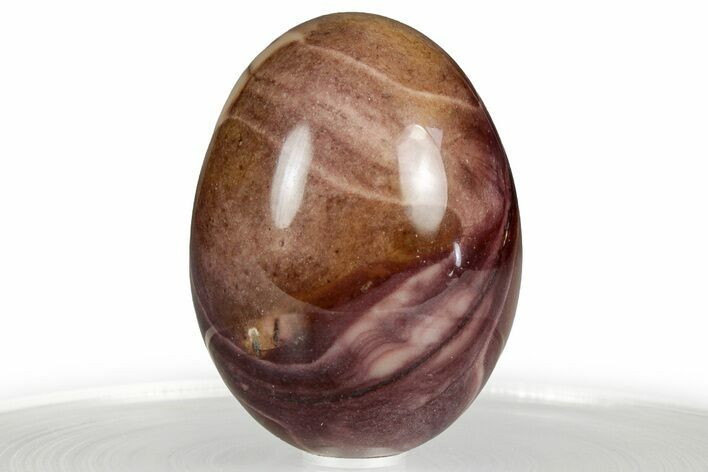 Polished Banded Rhyolite (Hickoryite) Egg - Mexico #356363